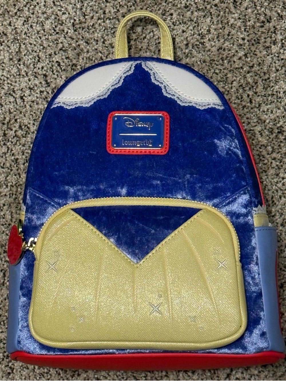 Disney Loungefly Snow White Gown velvet & lace Mini Backpack NWT